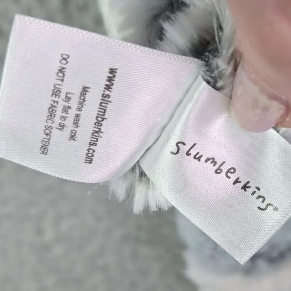 Slumberkins Fox Plush Lovey Gray White 19.5in Stuffed Animal Comfort Toy